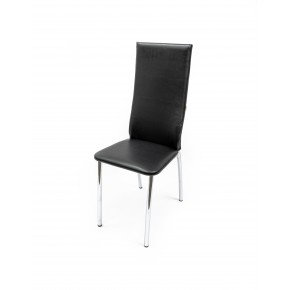 Стул ВВР Версаль черный/хром, экокожа